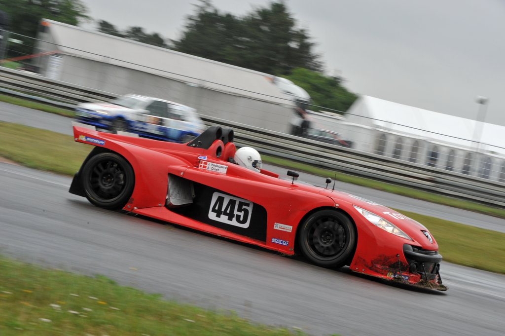 JXA Racing (forrest) og Syddjurs Racing (bagest) vandt henholdsvis N1- og SP2-klasserne på Padborg Park
(Foto: Morten Alstrup)